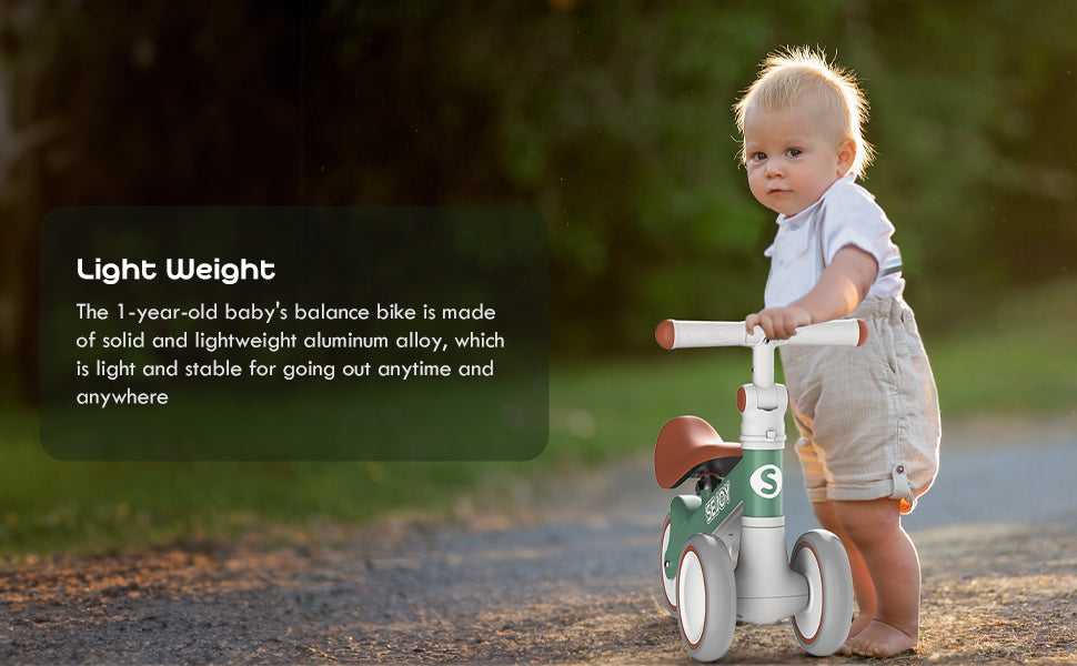 SEJOY Baby Balance Bike 4 Wheels Toddler Walker Bicycle