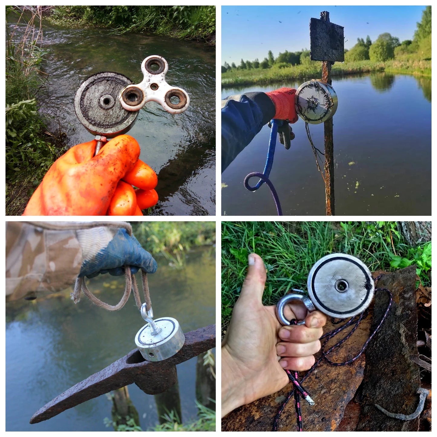120KGX2 Two Sided Pull Force Fishing Salvage Magnets