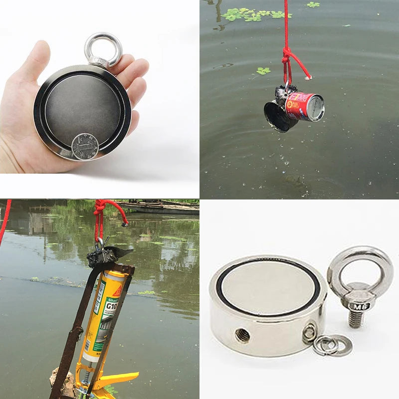 120KGX2 Two Sided Pull Force Fishing Salvage Magnets