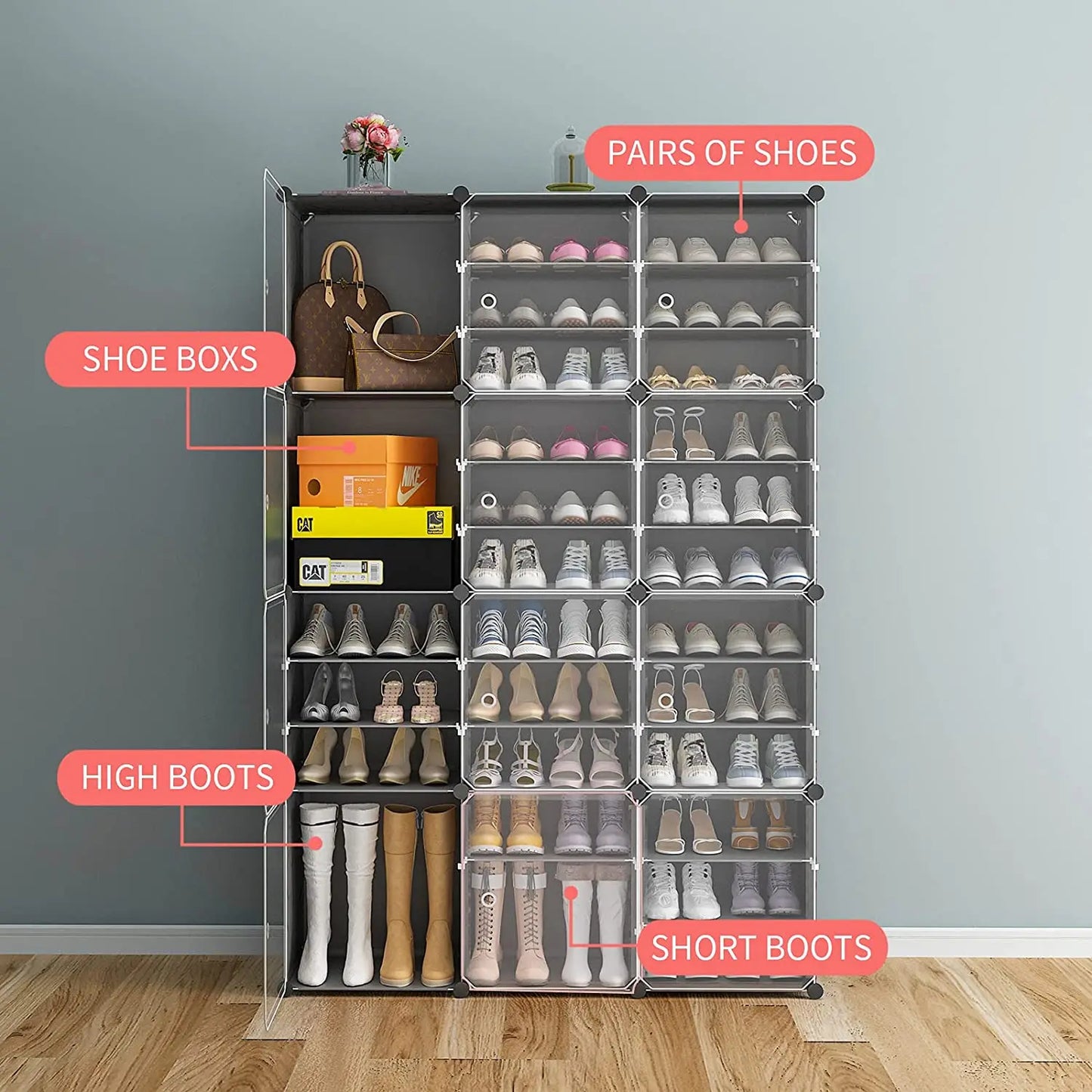 US Shoe Rack Large Capacity Boot Storage
