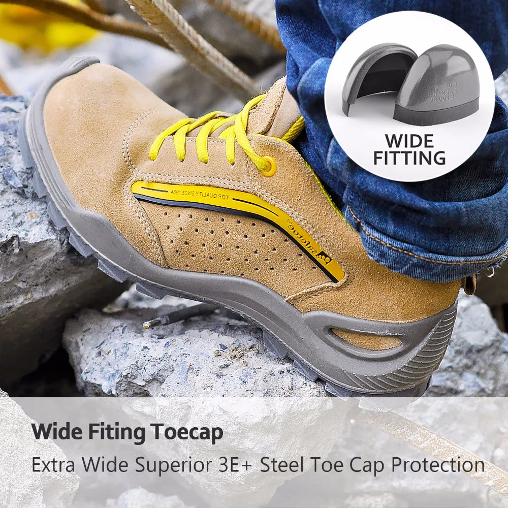 SAFETOE Mens Safety Shoes Breathable Sports With Steel