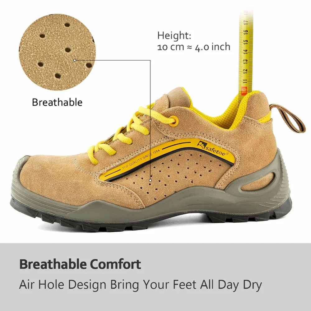 SAFETOE Mens Safety Shoes Breathable Sports With Steel