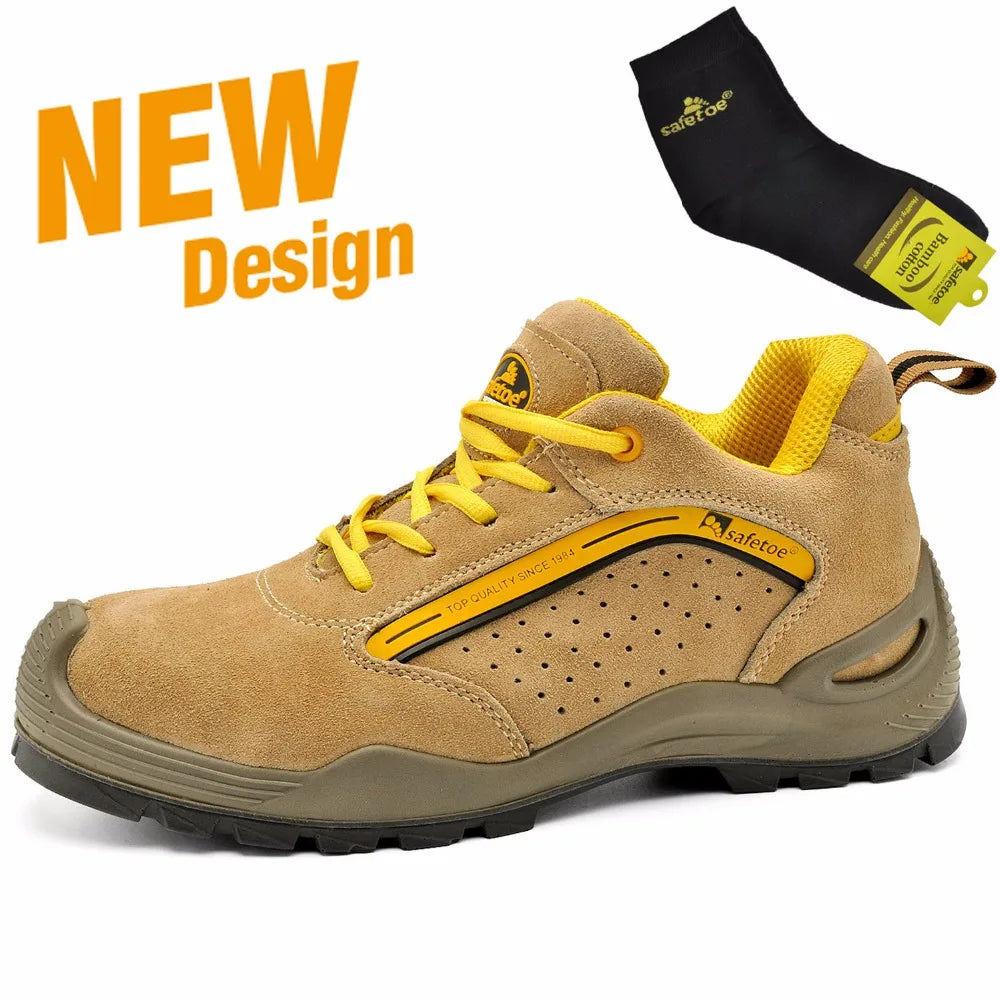 SAFETOE Mens Safety Shoes Breathable Sports With Steel