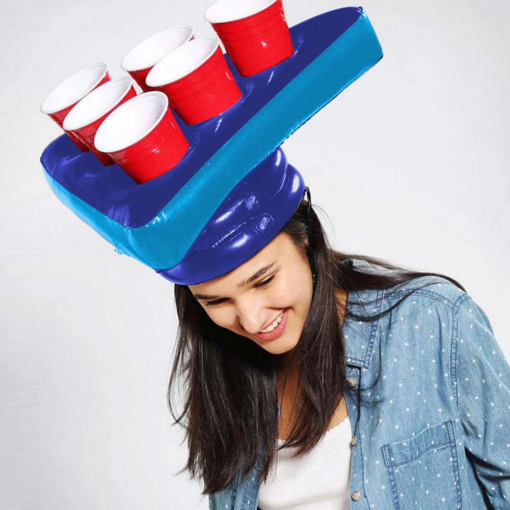 Kids Inflatable Beer Pong Triangle Cap