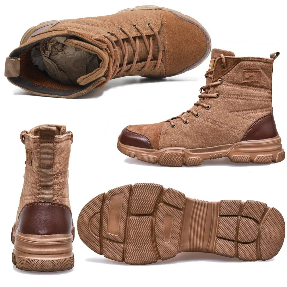 Steel Toe Boots for Men Work Boots Indestructible Work