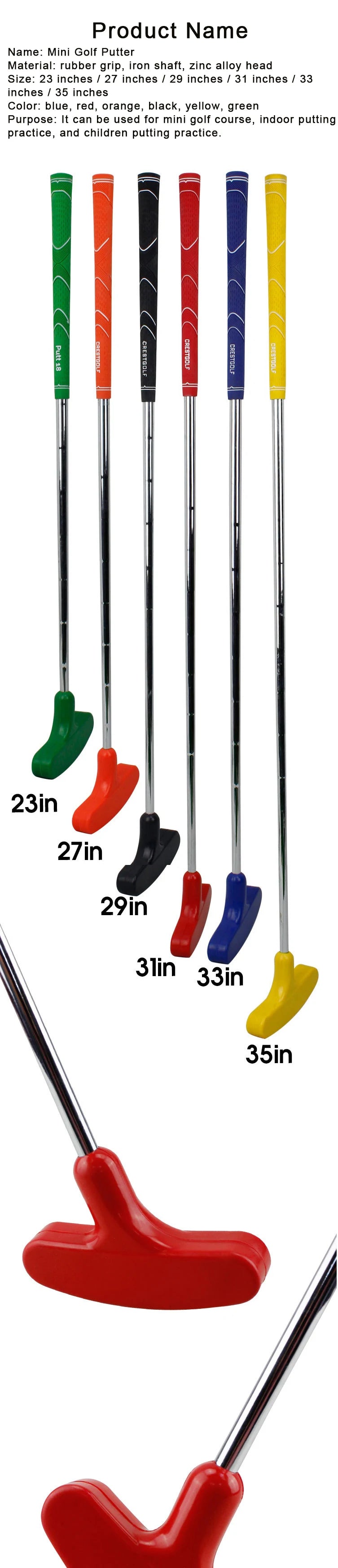 1 PC Crestgolf Custom Size for Mini Golf Putters