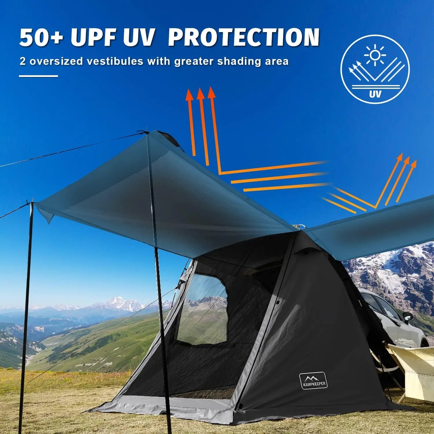 SUV Car Tent, Tailgate Shade Awning Tent for Camping,