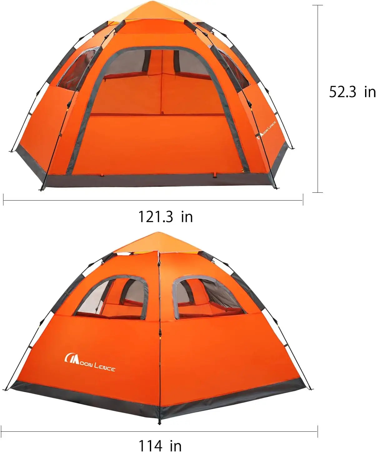 Moon Lence Instant Pop Up Tent Family Camping Tent 4-5 Person Portable