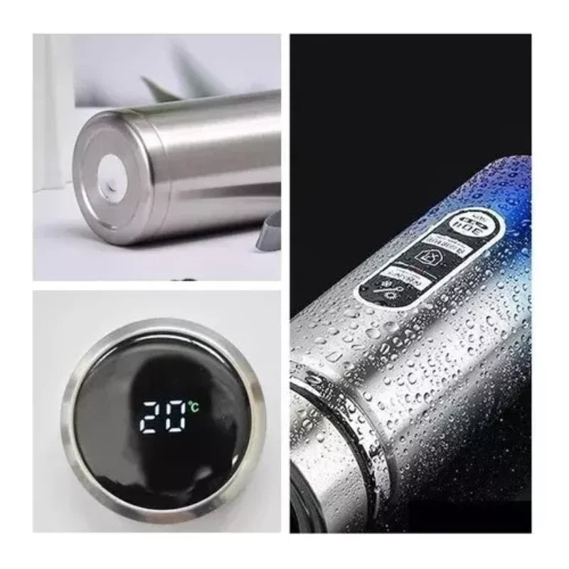 Intelligent stainless steel digital thermos bottle