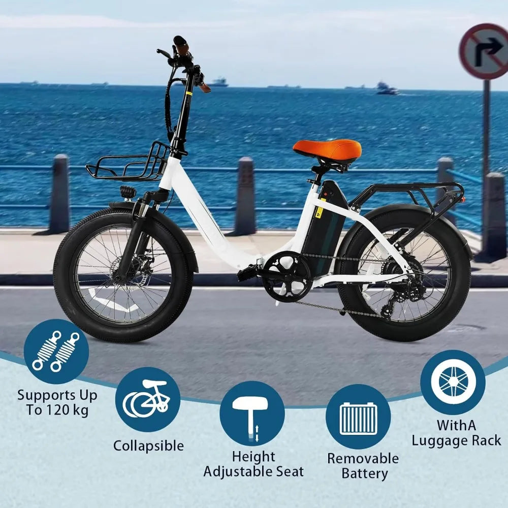 Electric Bike for Adults, 20" Ultra Light Foldable Electric Bike