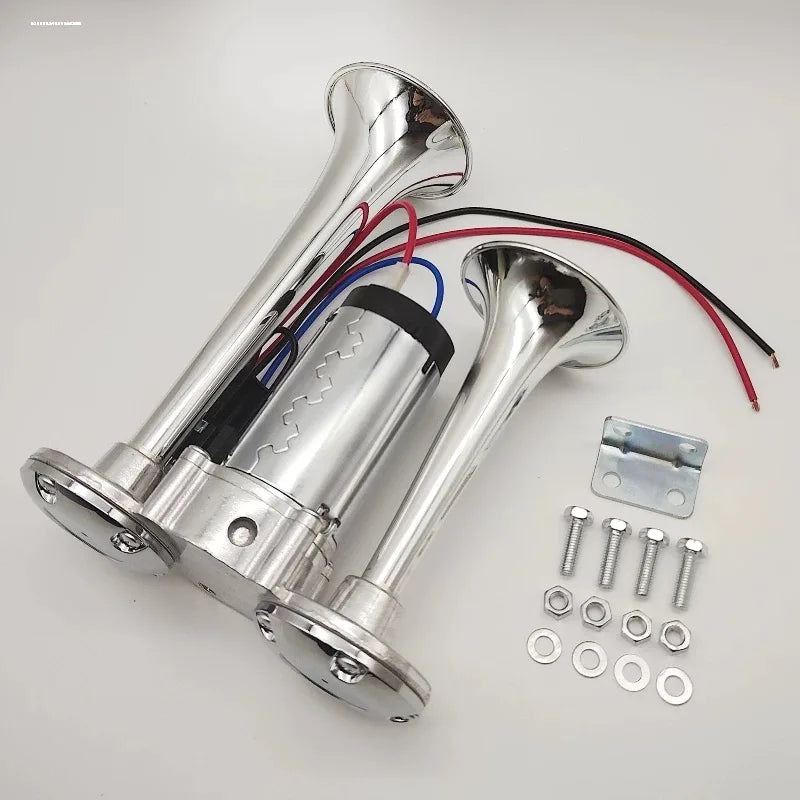 600dB Super Loud Car electric horn speaker metal tube double horn 12V