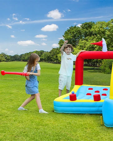 7 in 1 Big Inflatable Bounce House, 15x12’XL Golf Inflatable Bouncer