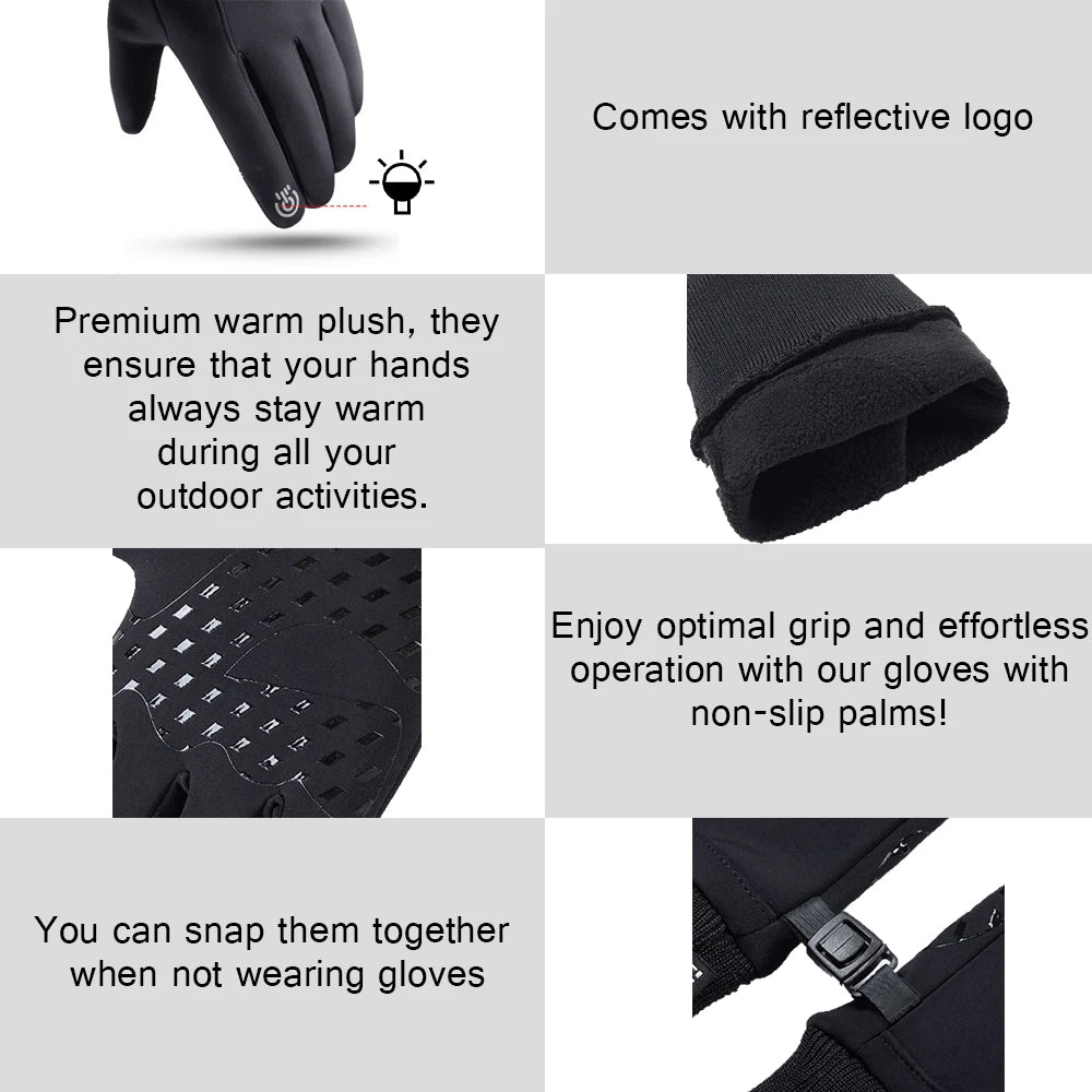 Winter Warm Cycling Gloves Skiing Windproof Gloves
