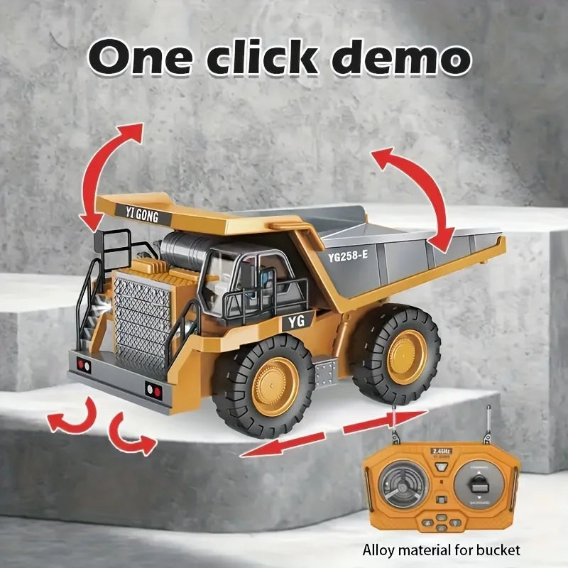 engineering dump truck toy heavy-duty lifting simulation