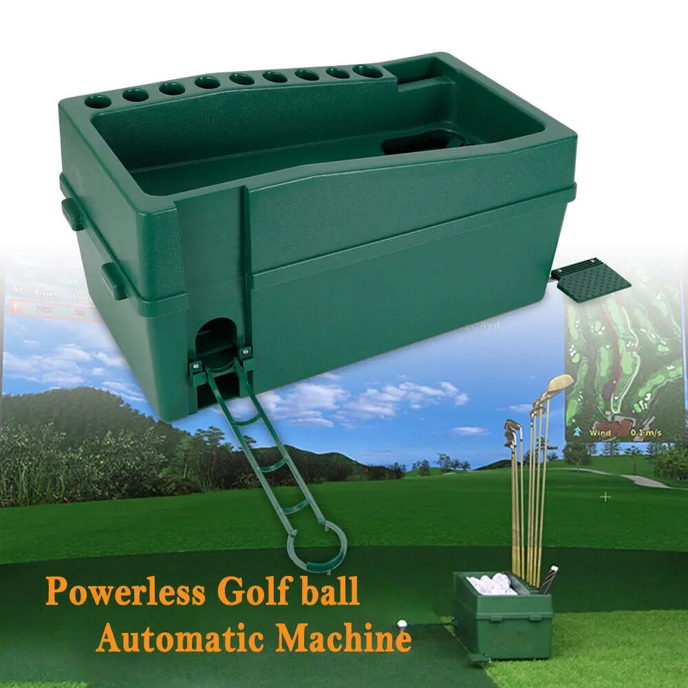 Golf Automatic Serve Machine W/ Cue Holder Green