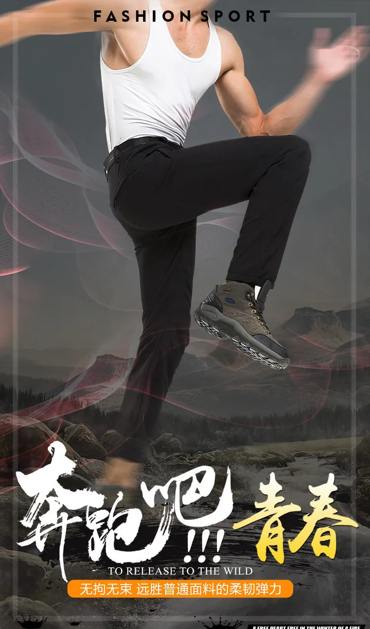 New Warm Winter Men Soft Shell Pants Travel Waterproof Outdoor