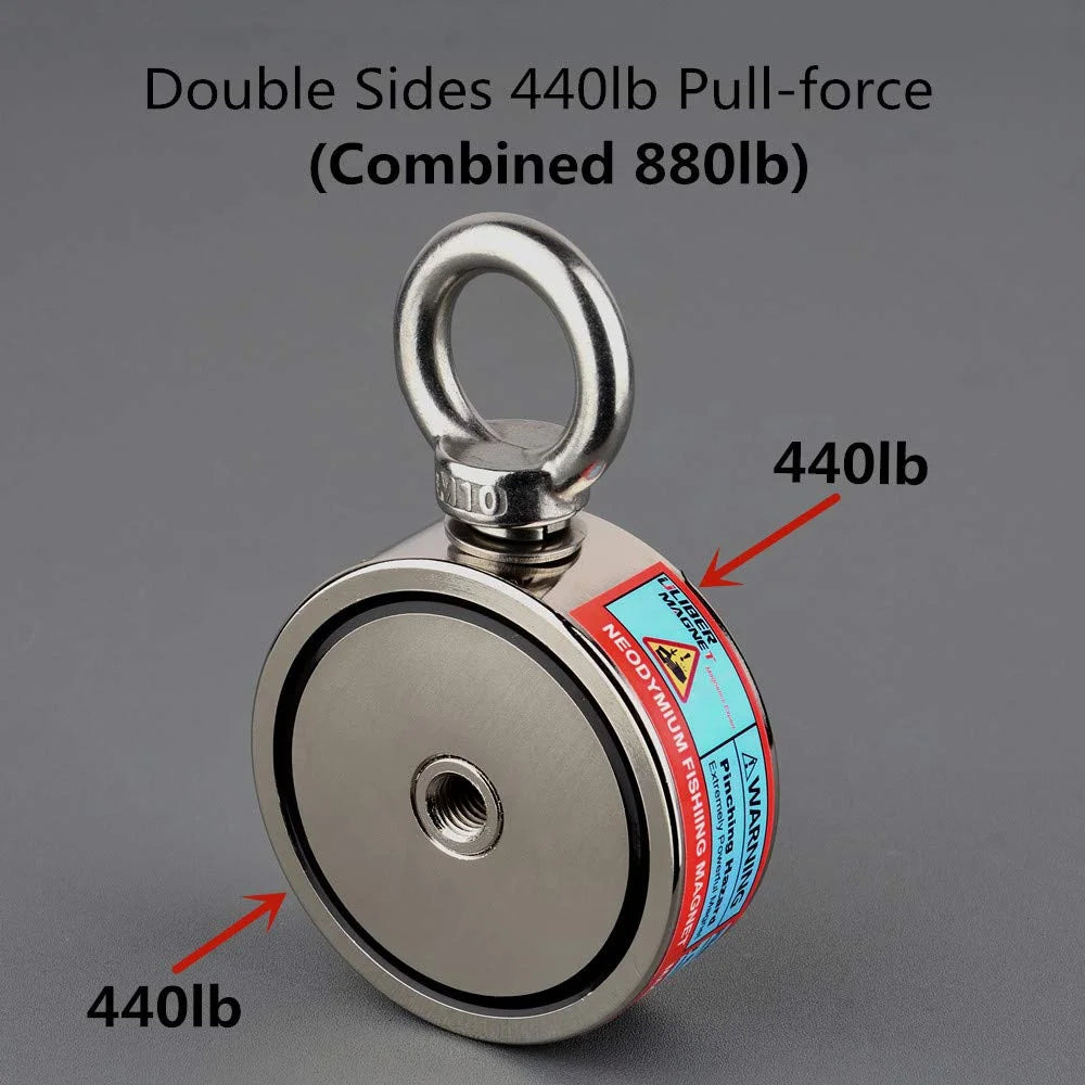 Double Sided 300-500KG Magnet Fishing Kit