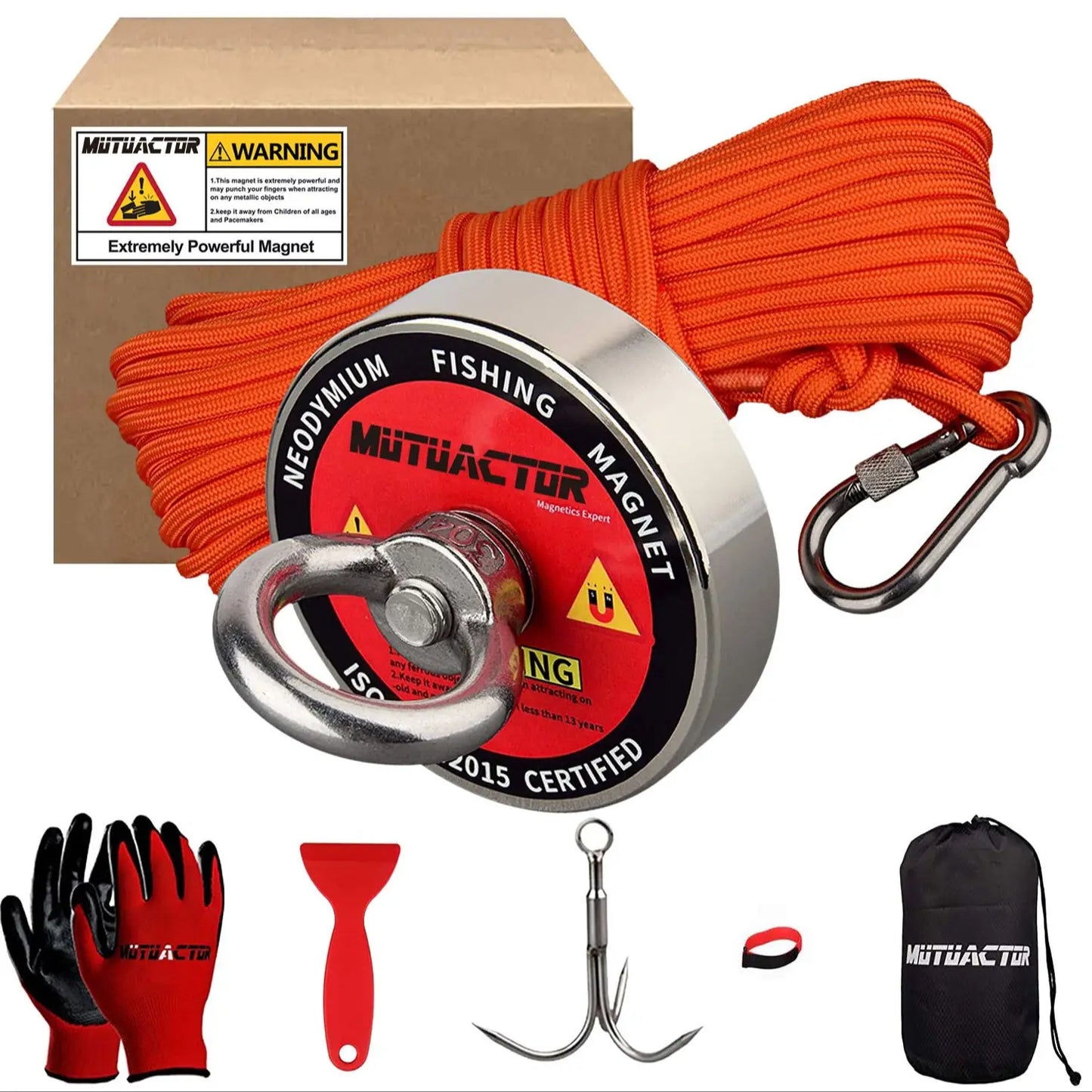 New Strong Retrieval Magnet Kit 400lb Grappling Hook