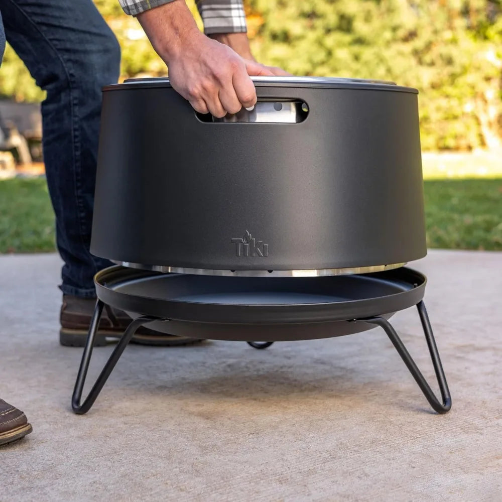 20 Inch Social Fire Pit, Wood Burning Outdoor Fire Pit