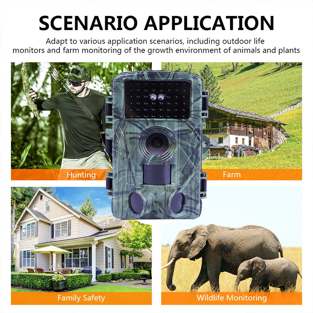 60MP 4K Hunting Trail Camera WiFi Hunting Camera Infrared Night Vision