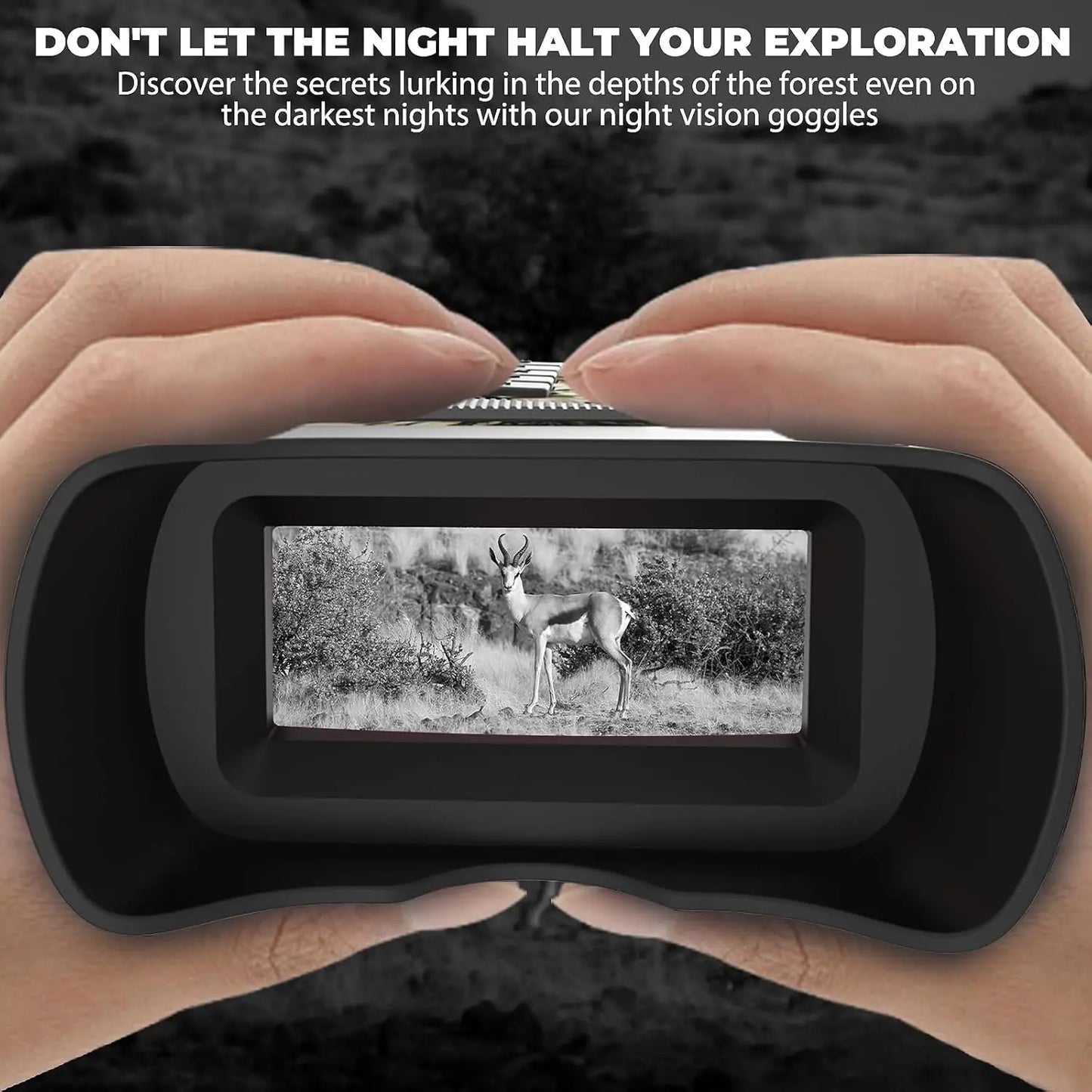 Night Vision Binoculars, 1315FT 4K Night Vision Goggles for Adults, 10X Optical Zoom, 8X Digital Zoom, Rechargeable NVG