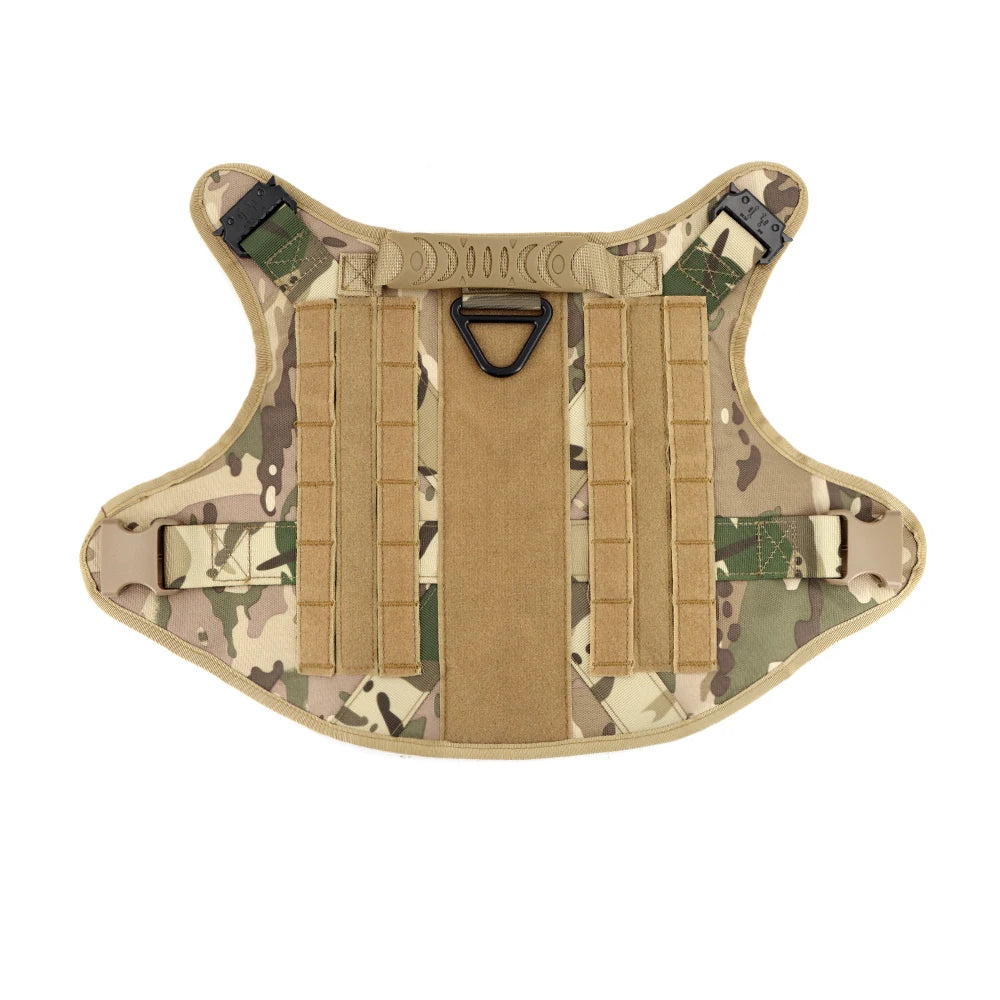 Military Large Dog Harness Collar Leash Bags Patches