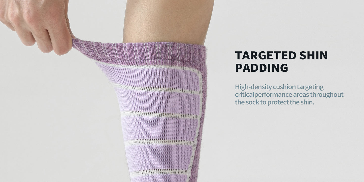 3 Pairs of Merino Wool Ski Socks for Women and Men, Warm Winter Knee High Socks,