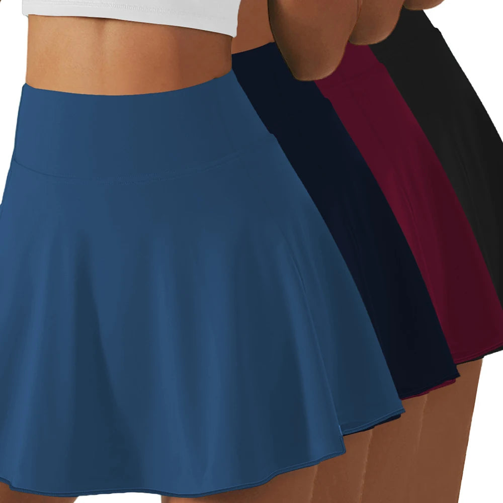 4-piece Plus Size Set Of Women's Tennis Golf Skirts