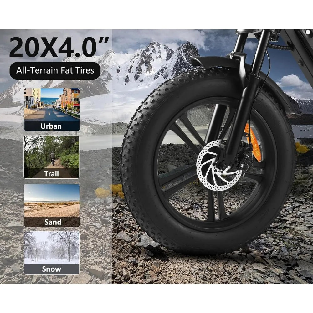 1500W Moped Style Electric Bike | Adult eBikes - 48V 18Ah Removable Battery | 60+ Mile Range