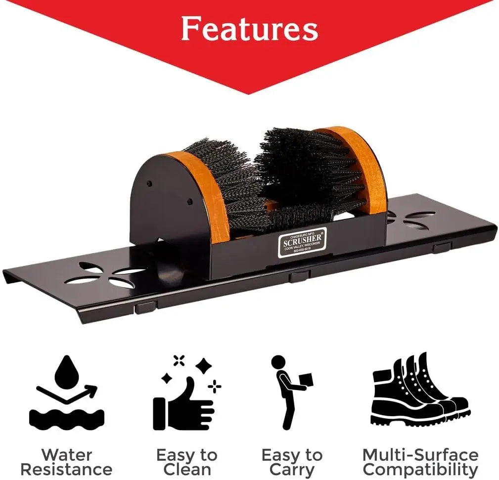 Boot Scrubber with Cleaning Brushes for All Shoe Sizes