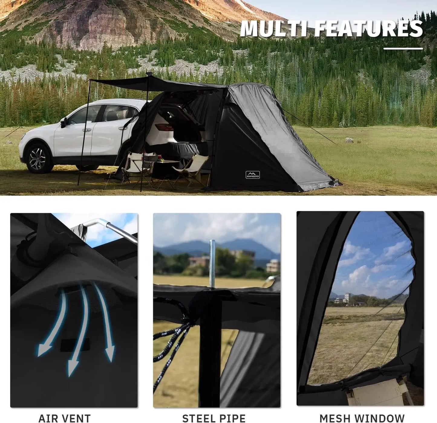 SUV Car Tent, Tailgate Shade Awning Tent for Camping,