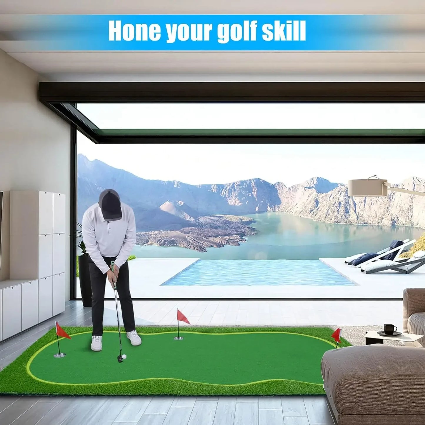 Green/Mat-Golf Training Mat- Professional Golf Practice Mat