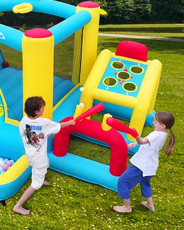 7 in 1 Big Inflatable Bounce House, 15x12’XL Golf Inflatable Bouncer