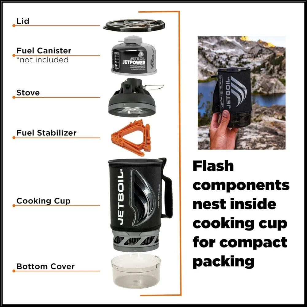 Flash Camping and Backpacking Stove System, Portable Propane