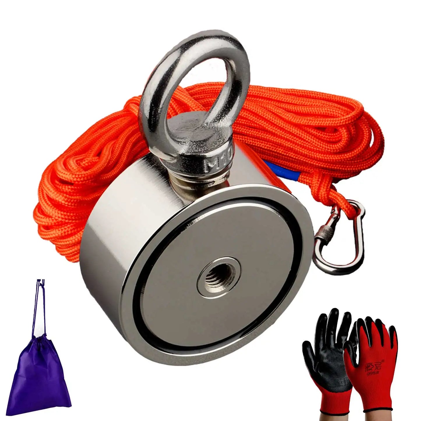 Double Sided 300-500KG Magnet Fishing Kit