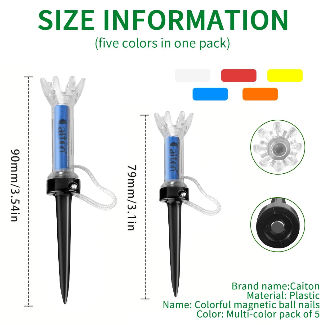 Magnetic Plastic Golf Tee Set, Improve Your Golf Game
