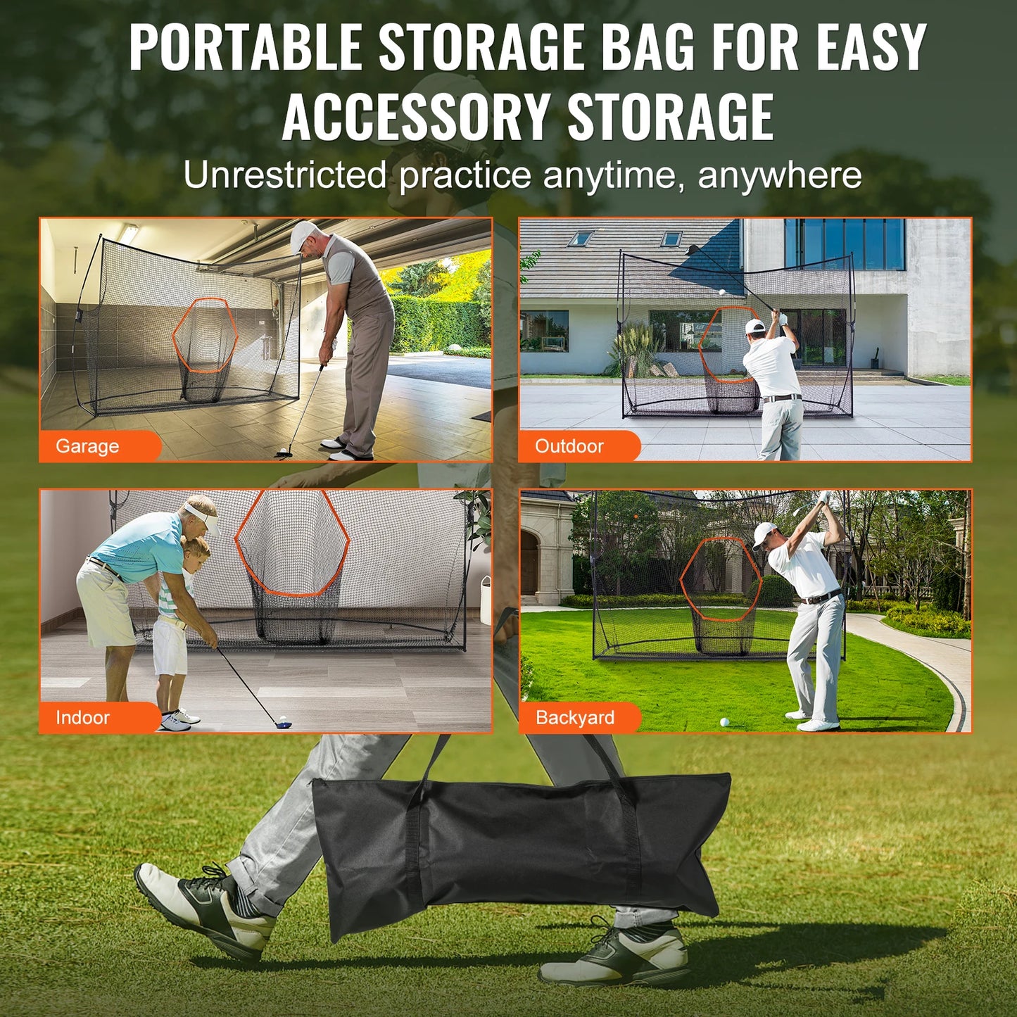 Golf Practice Hitting Net, Huge 10.8x7ft Golf Net,