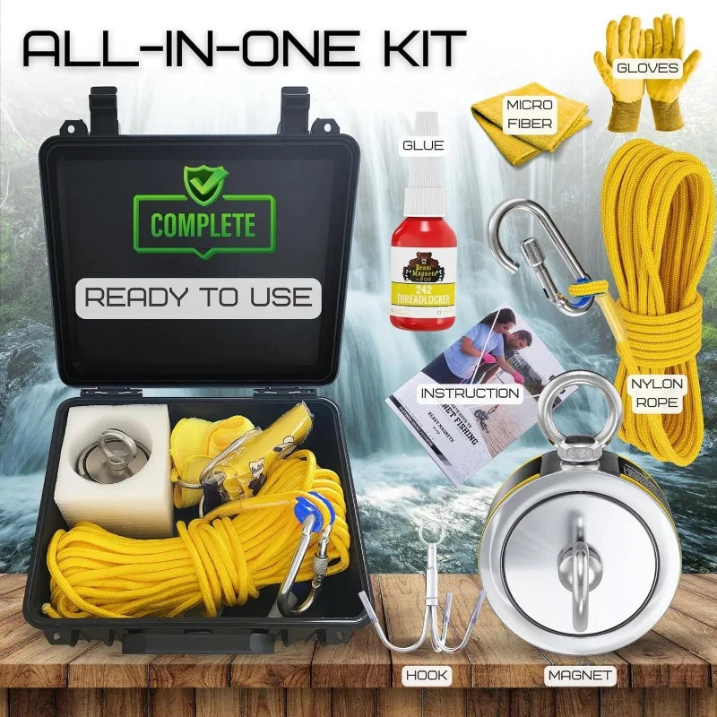 1320LB’s Complete Magnet Fishing Kit | Double Sided Fishing Magnet