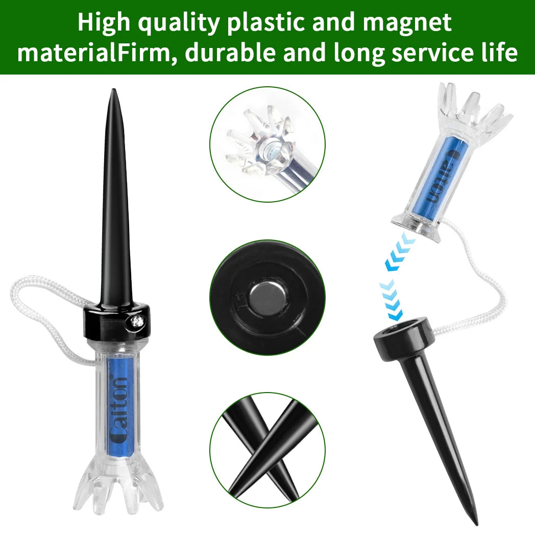 Magnetic Plastic Golf Tee Set, Improve Your Golf Game