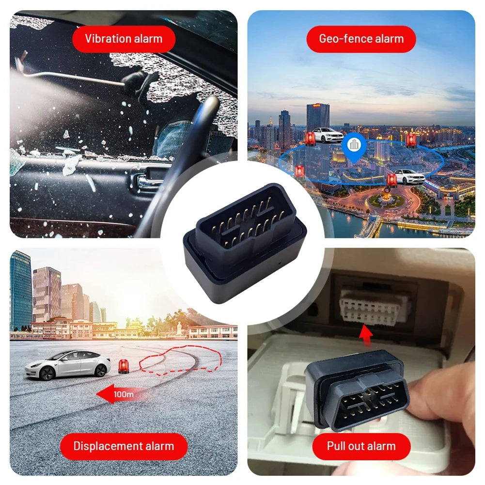 4G Mini OBD GPS Tracker 12V-24V Car Anti-Theft Alarm