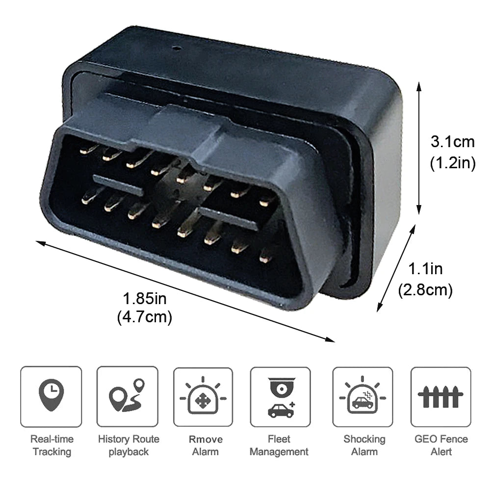 4G Mini OBD GPS Tracker 12V-24V Car Anti-Theft Alarm