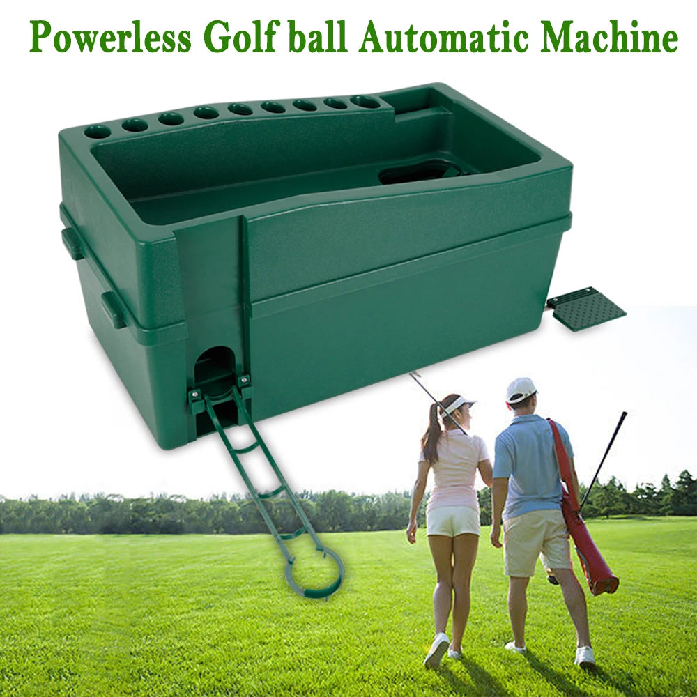 Golf Automatic Serve Machine W/ Cue Holder Green