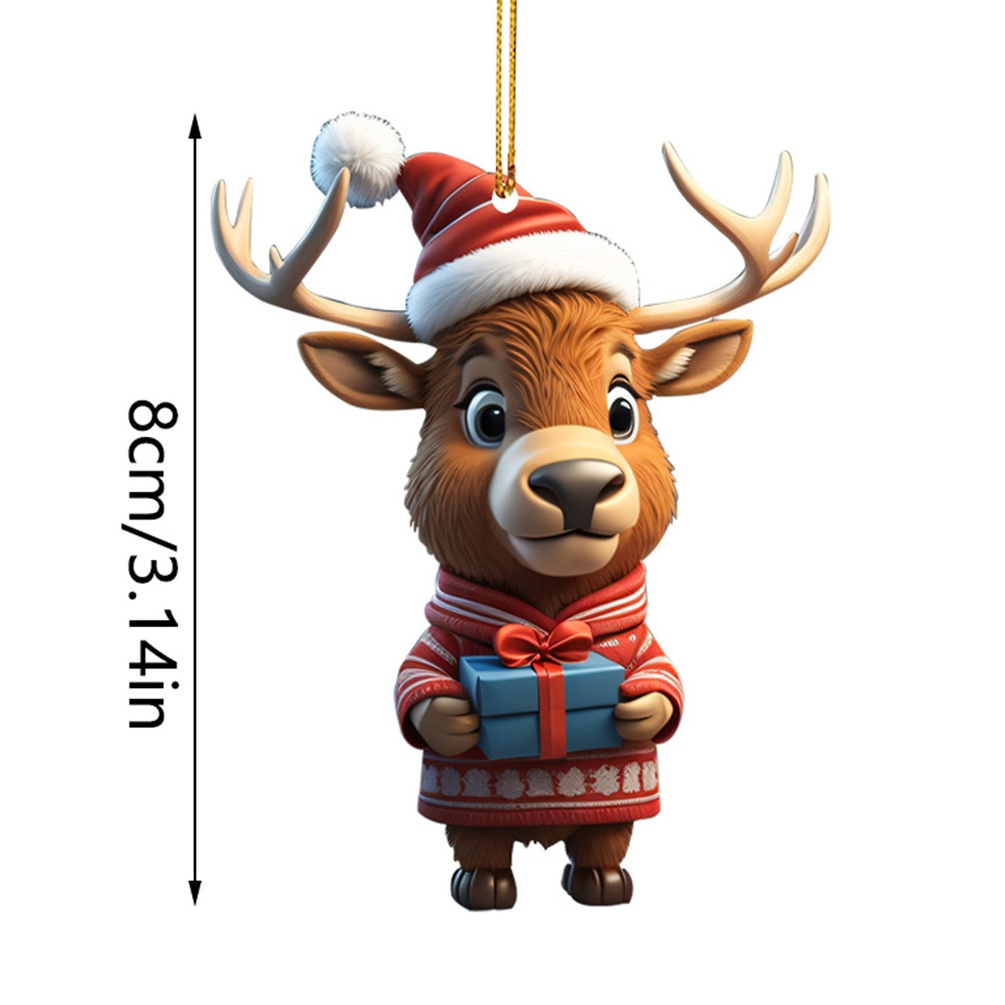 Christmas Cartoon Deer Hanging Ornament Christmas Tree Pendant