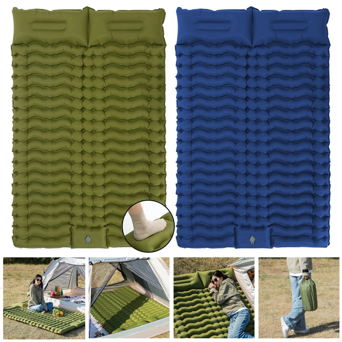 2 Person Air Mattress for Outdoor Camping