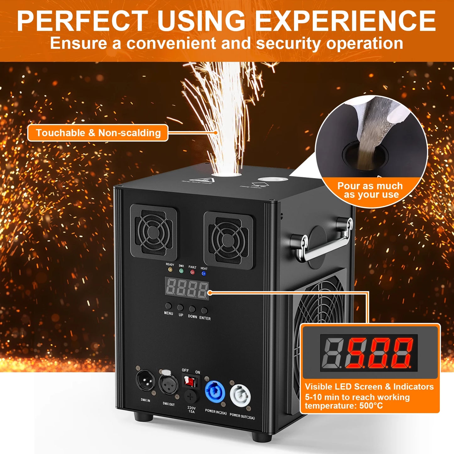 700W Cold Spark Machine Fireworks Machine