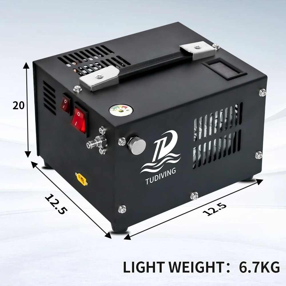 4500Psi 300Bar Portable PCP Air Compressor High Pressure Car Pump with 12V Power Adap