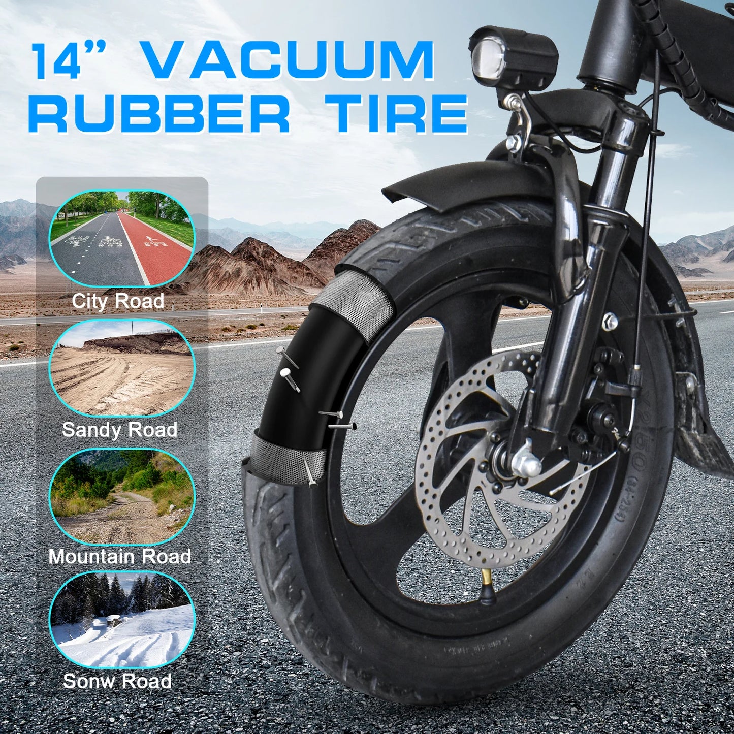 Electric Bike for Adults 600W Peak Motor, 20 mph Folding