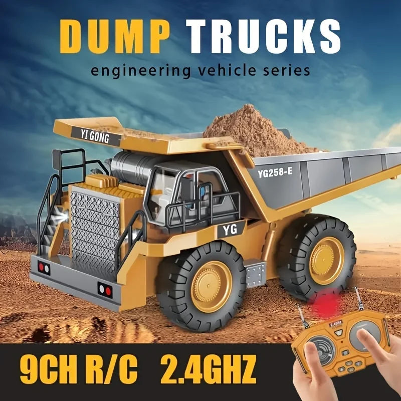 engineering dump truck toy heavy-duty lifting simulation