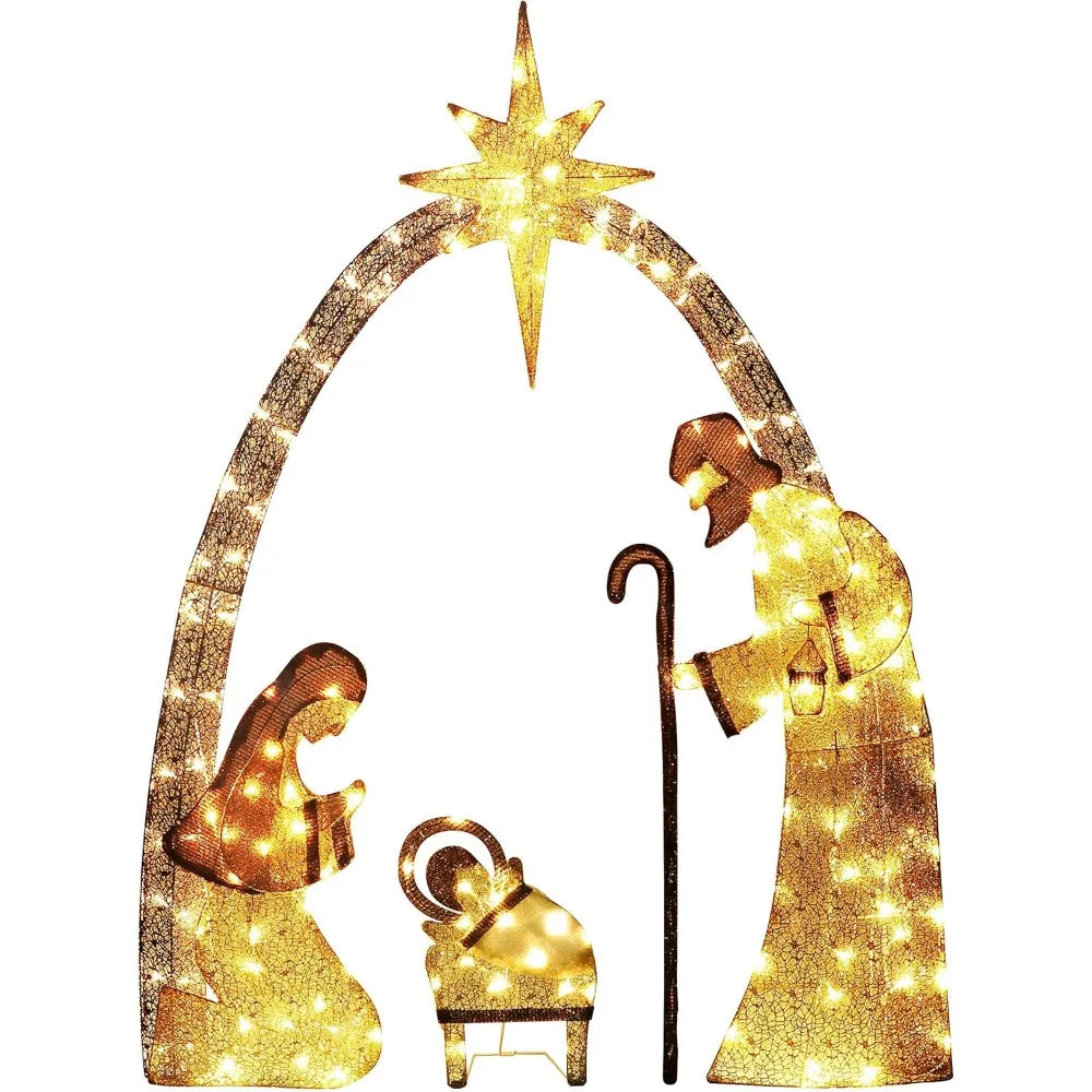 Outdoor Christmas Decorations Lighted Outdoor Nativity Set