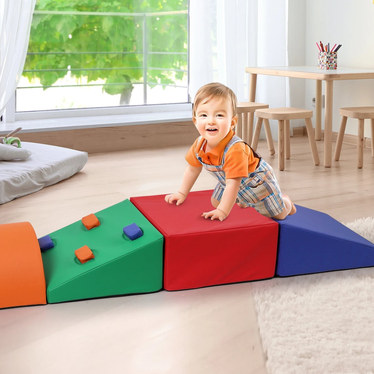 Foam Climbing Blocks for Toddlers and Preschoolers - Soft Climbing Indoor Set -